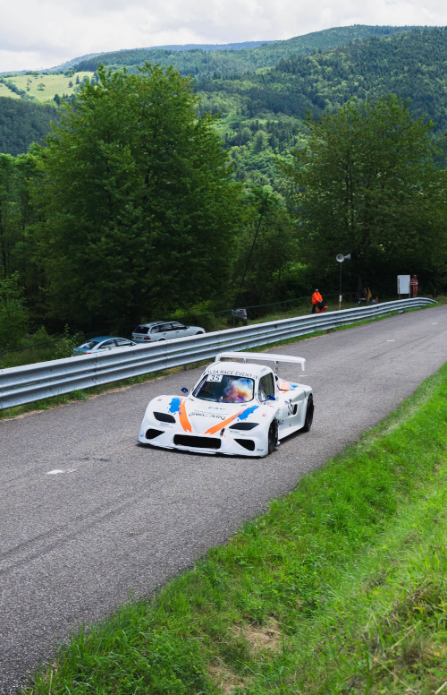 Photo prise lors d'une montée du BRC à la course de côte 2024